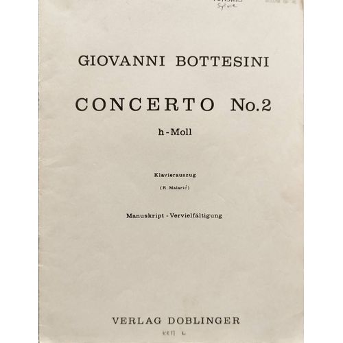Partitions Contrebasse G.Bottesini Concerto N°2