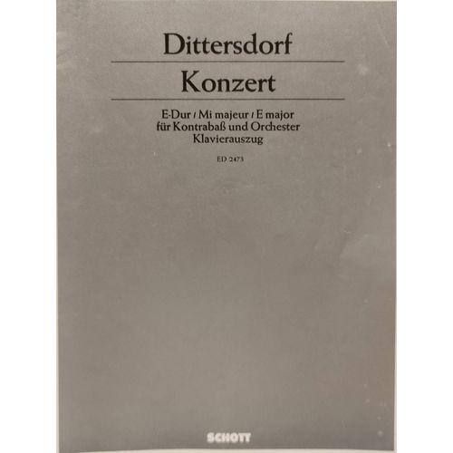 Partitions Contrebasse. Dittersdorf. Concerto En Mi Majeur.
