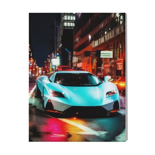 Canevas imprimer Supercar à New York=8716 Rétro Voiture Véhicules et Motos Impression sur toile DIY installer 40x5