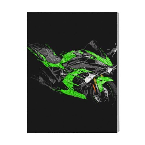 Canevas imprimer Kawasaki Ninja H2 SX=5492 Rétro Voiture Véhicules et Motos Impression sur toile installer 40x50