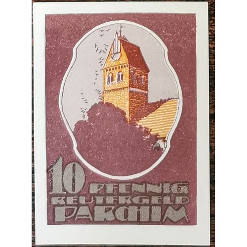Billet Allemagne 10 Pfennig 05/1922 Parchim Grm 1045,1 1/3