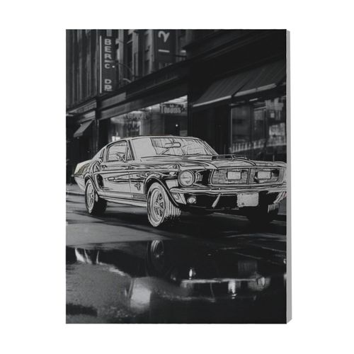 Canevas imprimer Muscle Car à New York=3655 Rétro Voiture Véhicules et Motos Impression sur toile installer 40x5