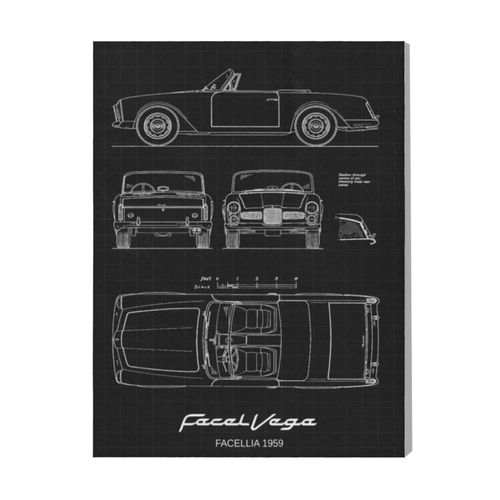 Canevas imprimer Facel Vega Facellia 1959=2123 Rétro Voiture Véhicules et Motos Impression sur toile installer 40x50