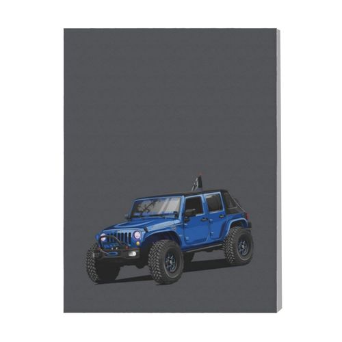 Canevas imprimer Jeep Wrangler Bleu=6007 Rétro Voiture Véhicules et Motos Impression sur toile installer 40x50