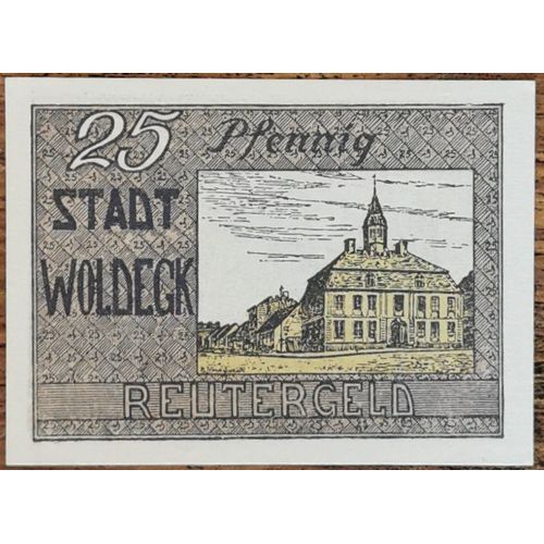 Billet Allemagne 25 Pfennig 05/1922 Woldegk Grm 1452,1 1/3