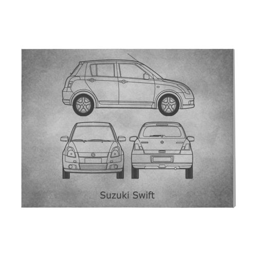 Canevas imprimer Suzuki Swift Gris Ancien=5597 Rétro Voiture Véhicules et Motos Impression sur toile installer 40x50