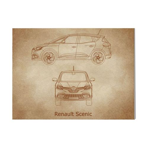 Canevas imprimer Renault Scenic 2016 Ancien=3555 Rétro Voiture Véhicules et Motos Impression sur toile installer 40x50