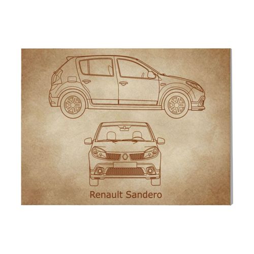 Canevas imprimer Renault Sandero 2010 Ancien=3866 Rétro Voiture Véhicules et Motos Impression sur toile installer 40x50