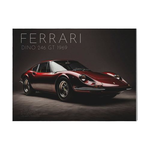 Canevas imprimer Ferrari Dino 246 GT 1969=3451 Rétro Voiture Véhicules et Motos Impression sur toile installer 40x50