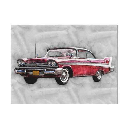 Canevas imprimer 1958 Plymouth Fury=8986 Rétro Voiture Véhicules et Motos Impression sur toile installer 40x50