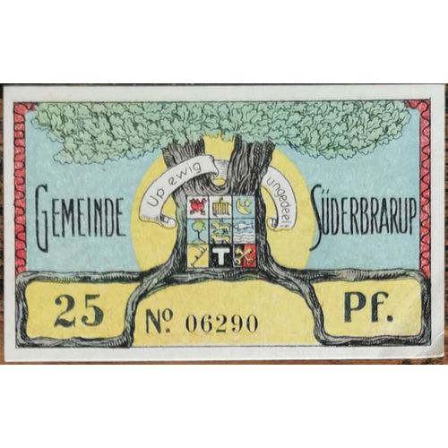 Billet Allemagne 25 Pfennig 1921 Süderbrarup Grm 1294,6 3/4