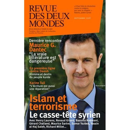 Revue Des Deux Mondes Septembre 2016