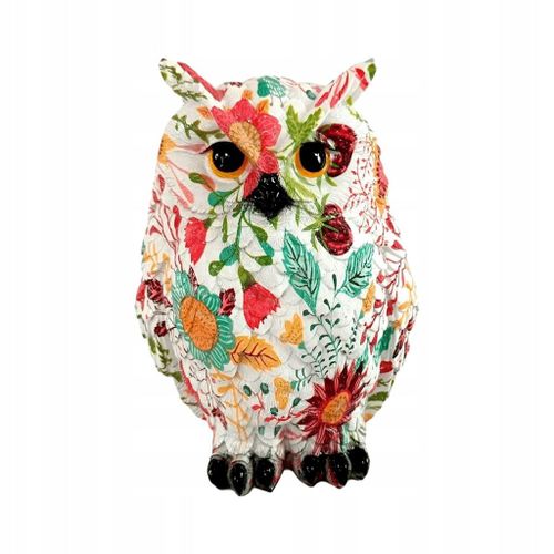 Statue de hibou ornement décoratif collection table art artisanat art rouge