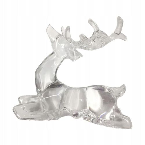 Statue de cerf décorative en acrylique, artisanat transparent, accessoires, style B
