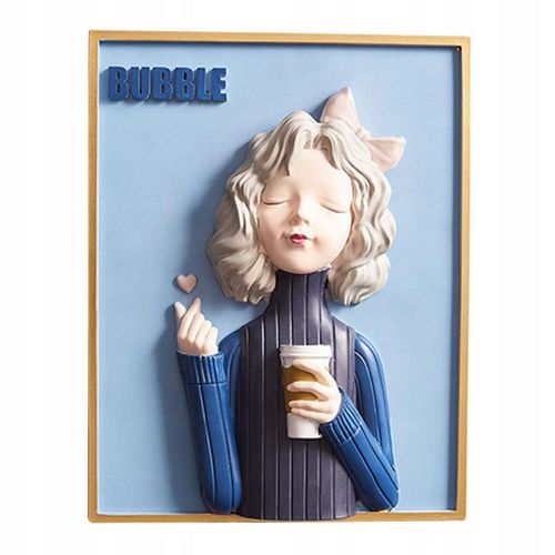Sculpture murale nordique moderne, images TV 3D, statue 21 x 27 cm, c?ur