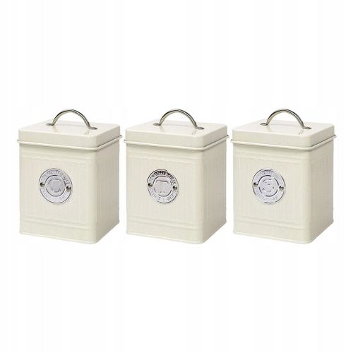 Ensemble De 3 Récipients De Cuisine De Style Campagnard, Hermétiques, 1,5 L