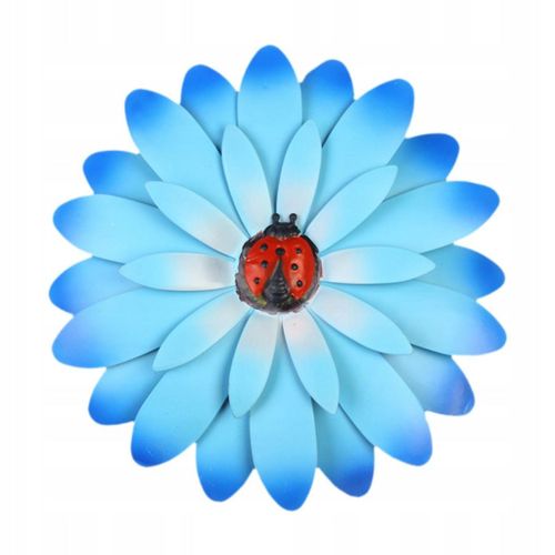 Décoration murale en métal avec fleurs bleues, cadeau de pendaison de crémaillère, sculpture de fleurs bleues pour maison de campagne