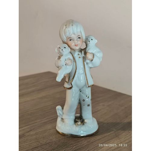 Figurine vintage en porcelaine blanche