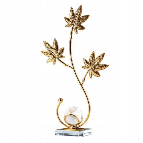 Statue de feuilles en fer forgé nordique, figurine de feuille, décoration graphique, style C
