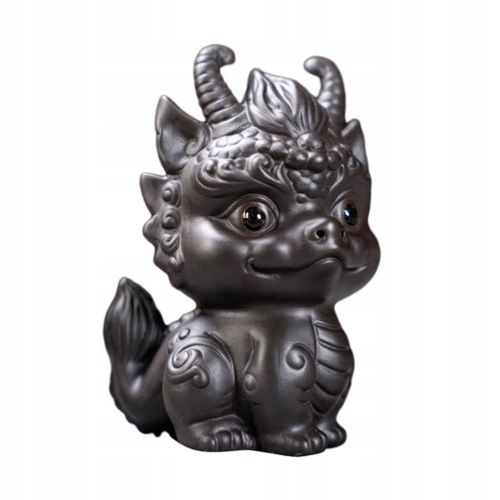Petite statue de dragon, sculpture animale, mini décoration de table pour animaux de compagnie, gris