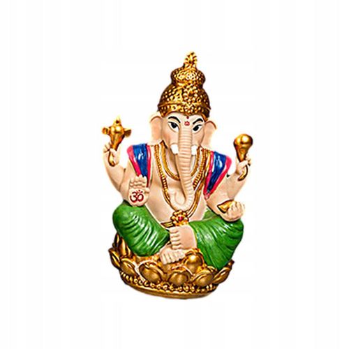 Statue de Ganesh, dieu hindou, ornement de table décoratif, éléphant, Bouddha, vert