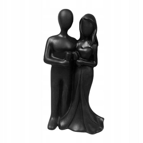 Statue de couple en résine, figurine d'amour romantique, sculpture pour Black Cheer