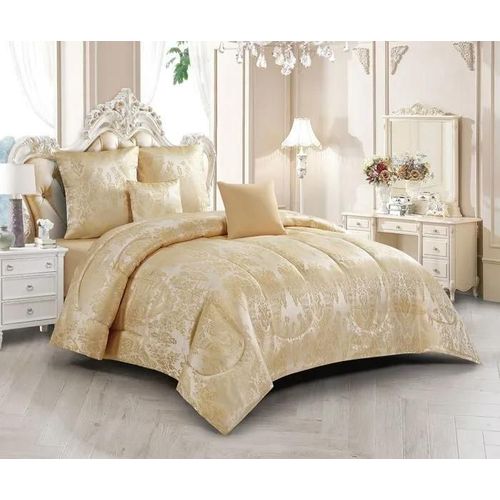 Couvre Lit Jacquard "Brenda" 5 Pcs - Beige