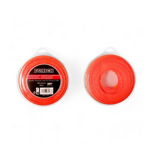 Fil débroussailleuse hélicoïdal carré 3,3mm 40m - DUNSCH 7311330040H