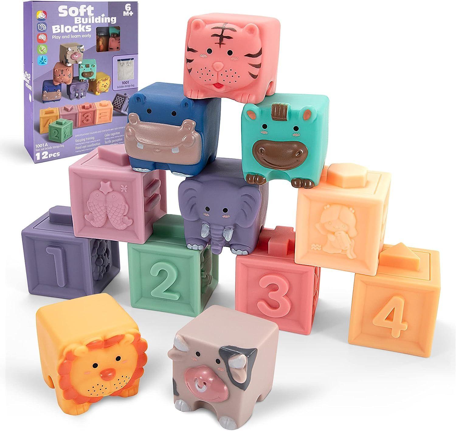 Kizmyee Jouet Montessori 1 an, Colorés Jouets Sensoriels Cube d