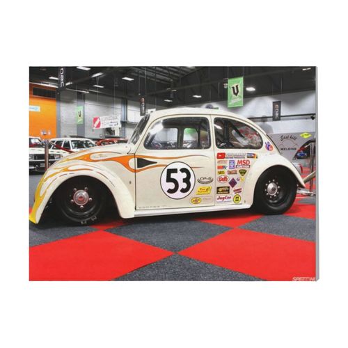 Canevas imprimer Coccinelle Herbie Volkswagen=2915 Rétro Voiture Véhicules et Motos Impression sur toile installer 40x50