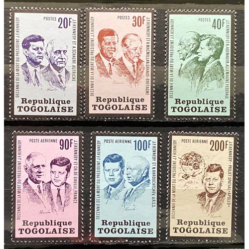 Lot De 6 Timbres Neufs** Togo 1973 Y&T N° 790 À 792 + Pa 208 À 210