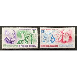 Lot De 2 Timbres Neufs** Togo 1973