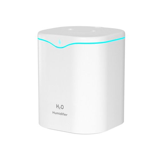 Humidificateur à pulvérisation USB blanc de grande capacité pour maison touristique, chambre à coucher, supplément d'eau silencieux, humidificateur d'air, diffuseur d'eau sans fil, bureau 2L