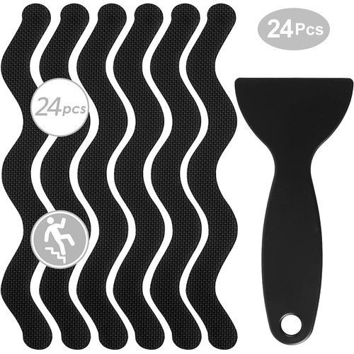Lot de 24 autocollants antidérapants pour baignoire et douche