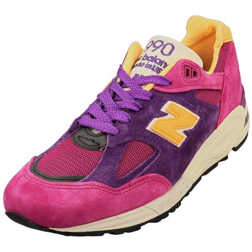 Chaussures New Balance 990v5 Bleu Violet Jaune Made In Usa