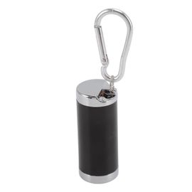 Cendrier portable en acier inoxydable ignifuge boucle design look exquis mini cendrier porte-clés pour voiture bureau noir
