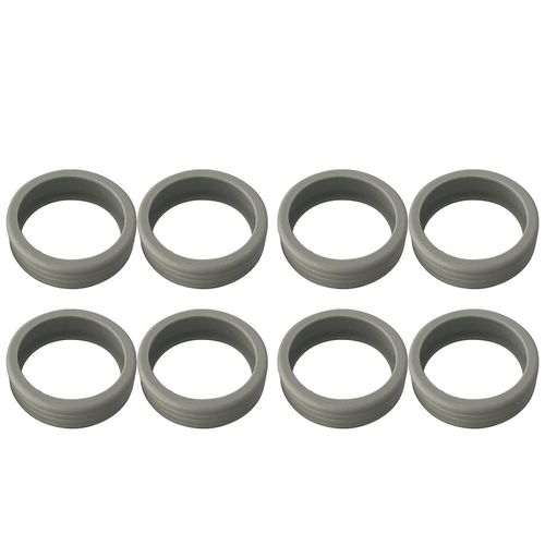 8PCS Valise Valise Roues Couvre Réduction De Bruit Amortissement Trolley Case Silicone Roulette Protection Couverture Gris Clair