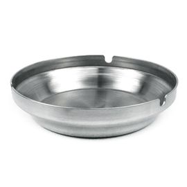 Cendrier à cigares de table rond en acier inoxydable Cendrier adapté au porte-cendres à cigarettes pour la maison M 12,5x3x10cm