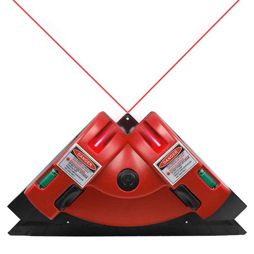 Niveau de projection laser à angle droit, boîtier en plastique intégré, niveau de ligne laser horizontal horizontal horizontal pour tuile rouge