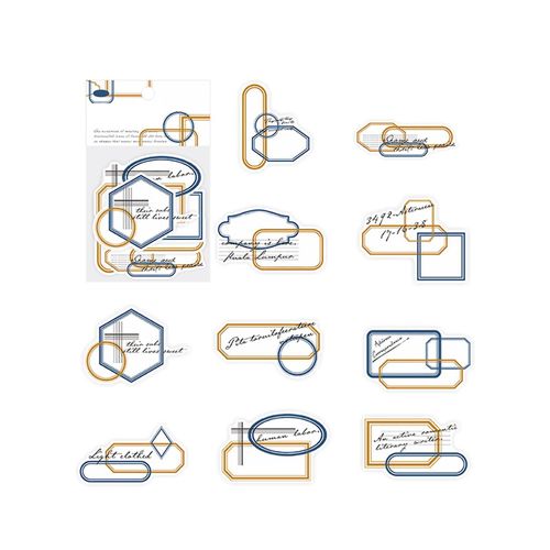 30PCS Boîte De Dialogue Thème Autocollants Vintage Bordure Collage Autocollants DIY Étiquettes pour Agenda Planificateur Album Scrapbook Carnet Bleu et Vert