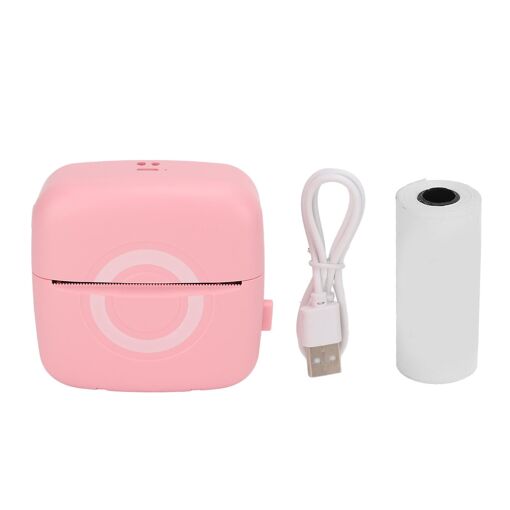 Mini imprimante thermique rose : imprimante d'autocollants portable...