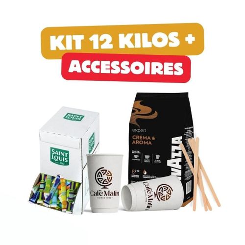 Kit Café En Grain Lavazza Vending 12kg + Accessoires