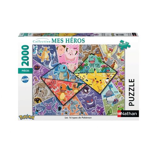 Puzzle N Nathan Puzzle 2000 P - Les 16 Types De Pokémon
