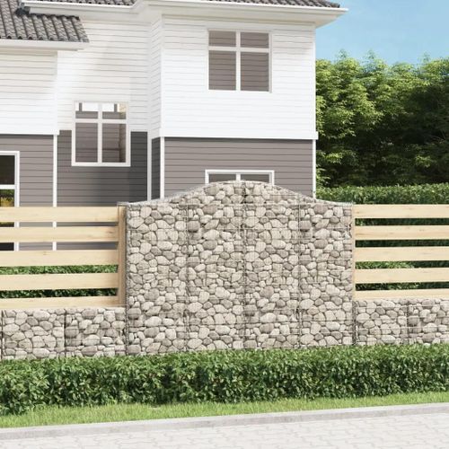 Panier De Gabions Arqué 200x50x160/180 Cm Fer Galvanisé