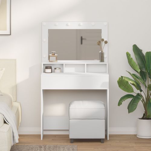Coiffeuse Vidaxl Avec Lumières Led Blanches 79x41x135 Cm