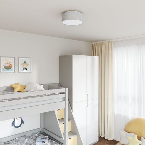 Luminaires Vidaxl Avec Abat-Jour Étoilé Gris Ø 30 Cm En Tissu E27