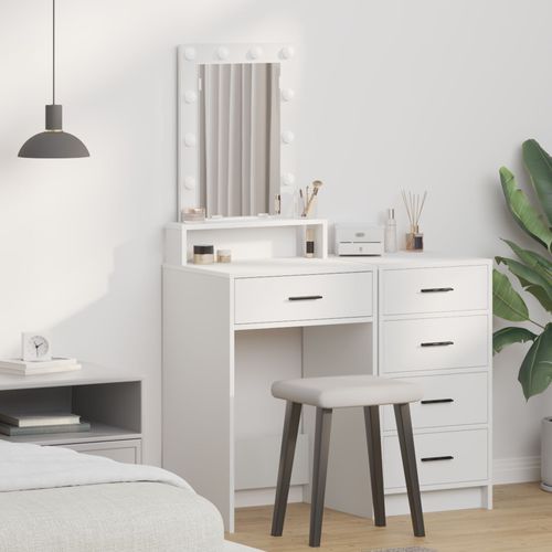 Coiffeuse Vidaxl Avec Lumière Led Blanche 50x41x140 Cm
