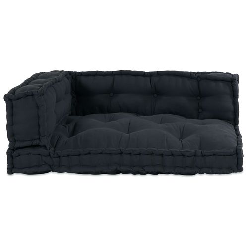 Coussin De Canapé Palette Vidaxl Avec Accoudoirs Et Dossier En Tissu Gris Anthracite