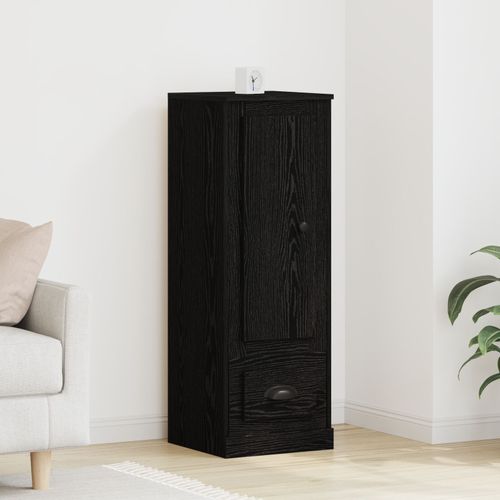 Vidaxl Buffet Black Oak 36x35,5x103,5 Cm En Bois D'ingénierie