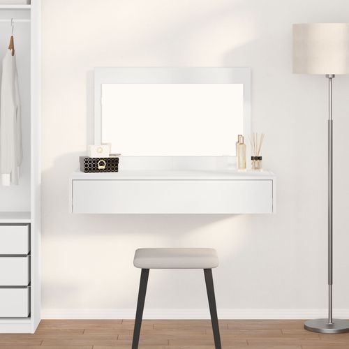 Table De Maquillage Murale Vidaxl Blanche 100x40x70 Cm